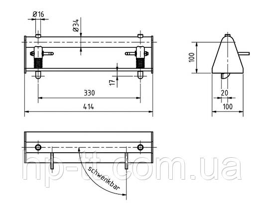 Колісний упор Bunte для автовозу та лафету 63936, фото 2