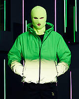 Куртка демисезонная мужская Огонь Пушка Yard зелено-рефлективная