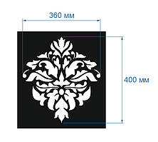 Трафарет 104 UA 360 х 400 х 1 мм пластиковий для декоративної штукатурки і фарби (багаторазовий)