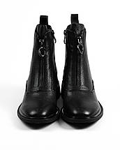 Черевики зі змійкою Geronea 157603 38 Чорна шкіра 36, фото 2