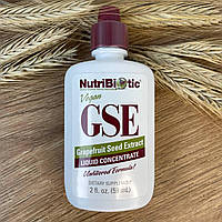 NutriBiotic, веганский экстракт семян грейпфрута GSE, жидкий концентрат, 59 мл