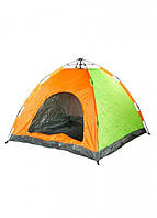 Намет туристичний 2-місний Outdoor New Tent 200х100х110 см Салатовий — Жовтогарячий