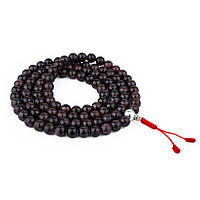 Чотки з гранату, 108 намистин Діаметр намистини 7.5 мм Гуру-намистина і ступка - срібло 925 проби (27161)