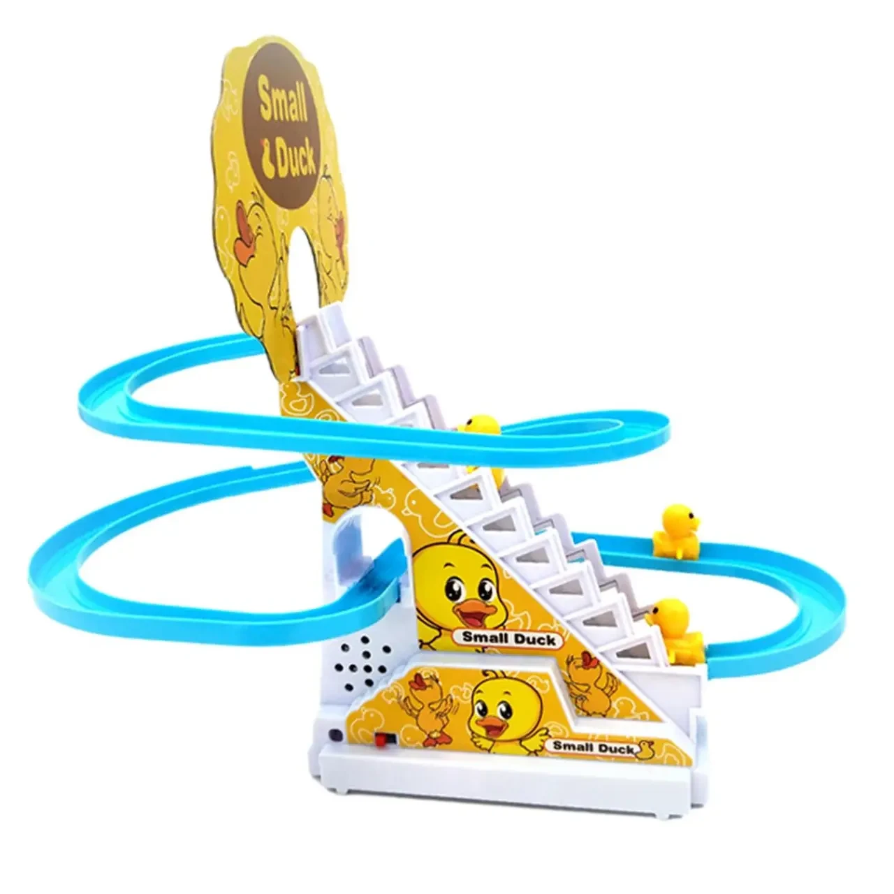 Игровой центр горка-трек с подъёмником Small-Duck интерактивная игрушка скользящие утки 3шт, с музыкой UKG - фото 3 - id-p1689420691