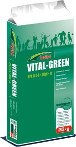 DCM VITAL GREEN (ВЕСНА-ЛІТО) NPK 14-4-8 + 3 MgO + Fe (25 кг)