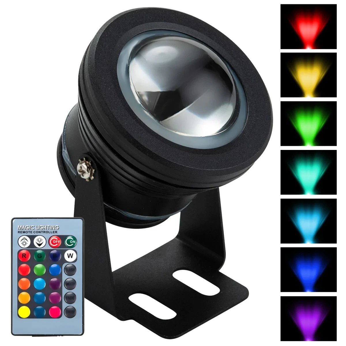 Садовий RGB LED Світильник 10 W IP65 з пультом