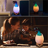 Нічний світильник Динозавр у Яйці на підставці 3D лампа, фото 2