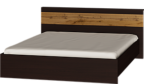 Ліжко двоспальне Соната-1600 Венге + крафт золотий, фото 3