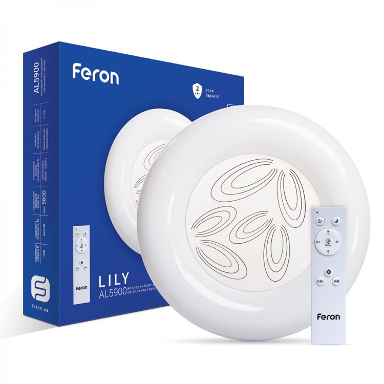 Світильник світлодіодний з пультом керування Feron AL5900 LILY 80W