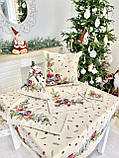 Скатертина на Новорічний стіл 137 х 280 см., гобелен, золотий люрекс, фото 7