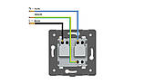 Механізм силова розетка із заземленням Livolo сірий (C7-C1EU-15), фото 7