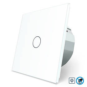 Безконтактний диммер 1 сенсор Livolo білий скло (VL-C701D-PRO-11)