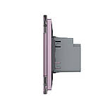 Сенсорний радіокерований вимикач Sense 2 сенсора Livolo рожевий (722100217), фото 3