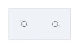 Панель для сенсорного вимикача 2 сенсори (1-1) Livolo білий скло (VL-P701/01-4W), фото 2
