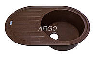 Гранитная мойка для кухни Argo Albero Mokko 770*500*200