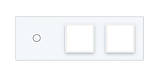Панель для сенсорного вимикача 1 сенсор 2 розетки (1-0-0) Livolo білий скло (C7-C1/SR/SR-11), фото 2