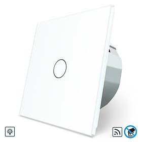 Безконтактний радіокерований диммер 1 сенсор Livolo білий скло (VL-C701DR-PRO-11)