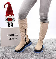 Зимние ботинки Bottega Veneta Low Beige мех