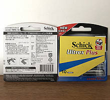 Касети для гоління чоловічі schick ultrex plus 10 шт. (Шик ультрекс) сумісно з Gillette Slalom