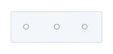 Панель для сенсорного вимикача 3 сенсори (1-1-1) Livolo білий скло (VL-P701/01/01-6W), фото 2