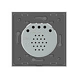 Розумний сенсорний ZigBee вимикач 1 сенсор Livolo сірий скло (VL-C701Z-15), фото 6