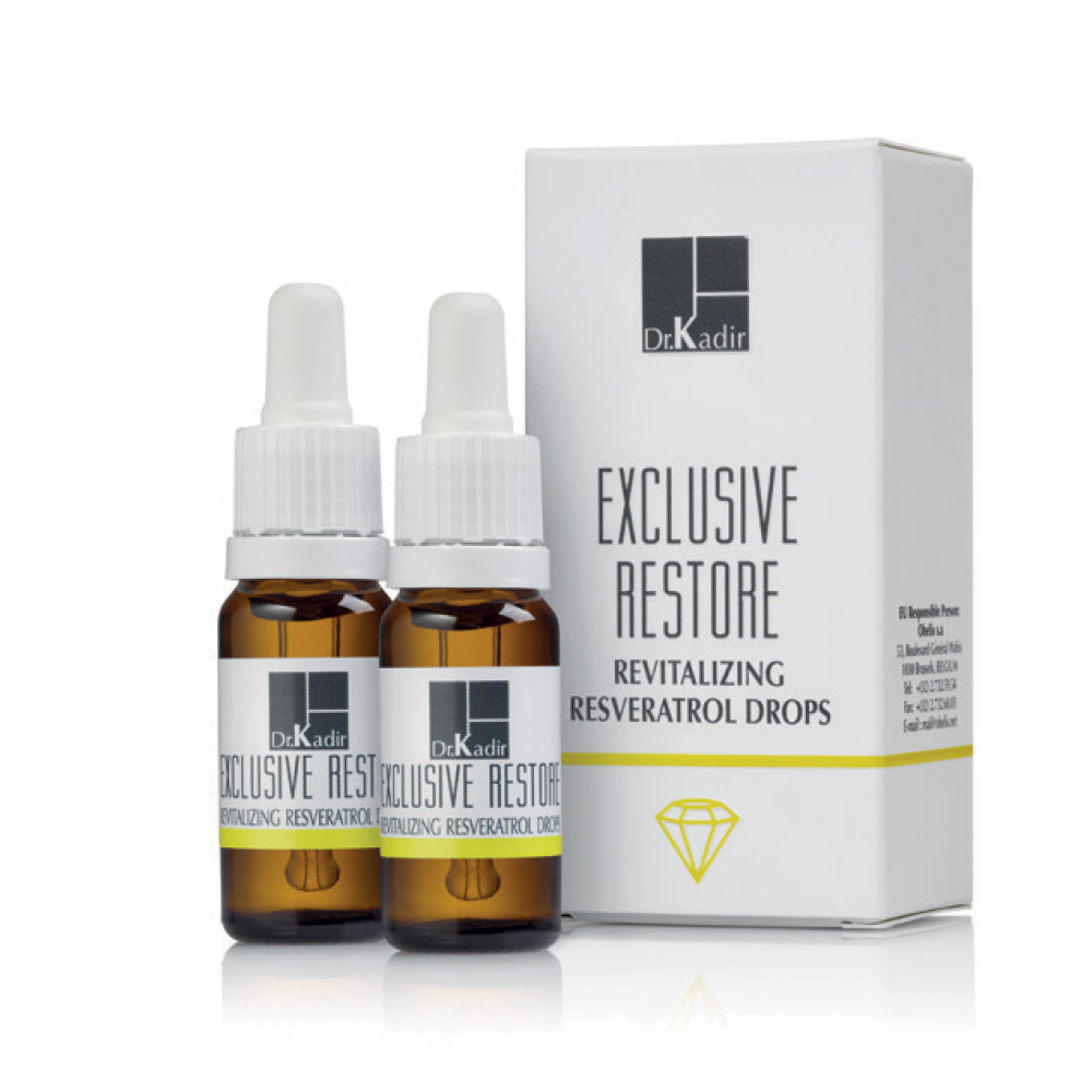 EXCLUSIVE RESTORE REVITALIZING RESVERATROL DROPS DR. KADIR Краплі Ресвератрол для відновлення шкіри 2*10 мл