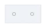 Сенсорний вимикач 2 сенсора (1-1) Livolo білий скло (VL-C701/C701-11), фото 2