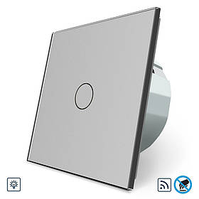 Безконтактний радіокерований диммер 1 сенсор Livolo сірий скло (VL-C701DR-PRO-15)