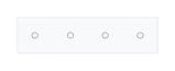 Сенсорний вимикач 4 сенсора (1-1-1-1) Livolo білий скло (VL-C704-11), фото 2