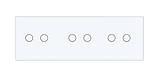 Панель для сенсорного вимикача 6 сенсорів (2-2-2) Livolo білий скло (C7-C2/C2/C2-11), фото 2