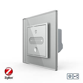 Розумний сенсорний прохідний димер Livolo сірий ZigBee (VL-C7FC1SDZ-2IP)