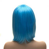 Перука каре BOB колір N8 блакитний, для сцени, танців, вечірок і розваг. Термоволосся, фото 6