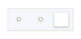 Панель для сенсорного вимикача 2 сенсори 1 розетка (1-1-0) Livolo білий скло (C7-C1/C1/SR-11), фото 2