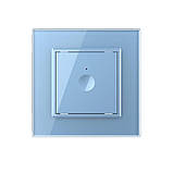 Сенсорний прохідний вимикач Sense 1 сенсор Livolo блакитний (722000319), фото 2