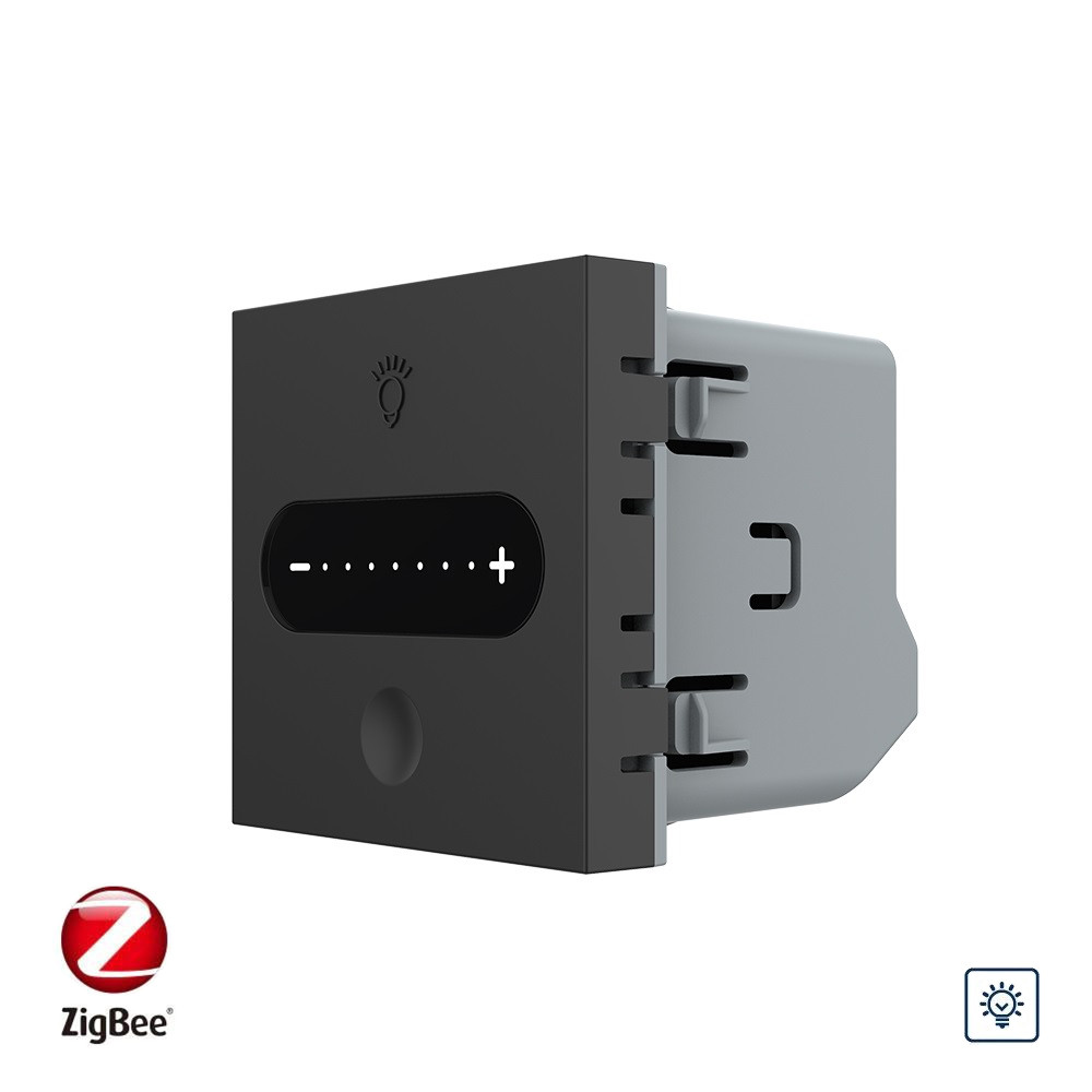 Розумний механізм сенсорний димер Livolo чорний ZigBee (VL-FC1DZ-2BP), фото 1