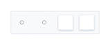 Панель для сенсорного вимикача 2 сенсори 2 розетки (1-1-0-0) Livolo білий скло (VL-P701/01/E/E-8W), фото 2