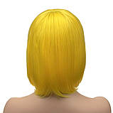 Перука каре BOB колір N9 жовтий, для сцени, танців, вечірок і розваг. Термоволосся, фото 6