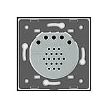 Сенсорна кнопка 2 сенсора Сухий контакт Livolo білий скло (VL-C702IH-11), фото 4