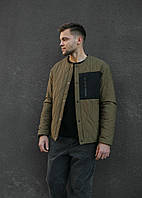 Стеганая куртка хаки от бренда ТУР размеры S, M, L, XL