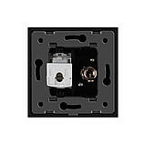 Розетка комп'ютерна RJ-45 і ТБ розетка Livolo чорний скло (VL-C791VC-12), фото 5