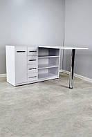 Манікюрний стіл з комодом в булому кольорі з складною стільницею М134