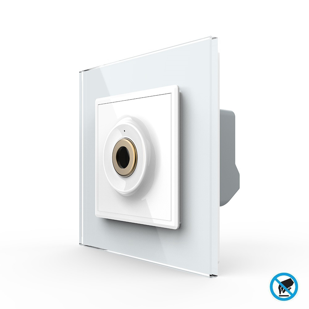 Бездотиковий вимикач 1 сенсор Livolo білий Sense (VL-C7FCU1-2WP), фото 1