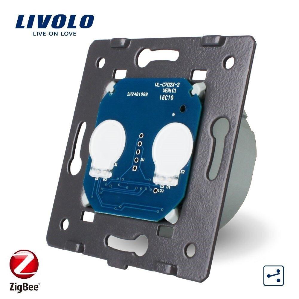 Умный механизм сенсорный проходной ZigBee выключатель 2 сенсора Livolo (VL-FC2SZ-2G) - фото 2 - id-p921089209