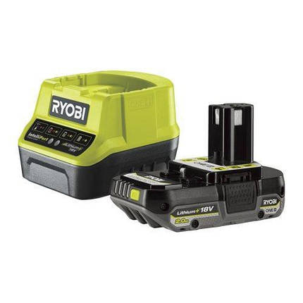 Набір акумулятор + зарядний пристрій RYOBI ONE + RC18120-120C, 18В, 2Аг, фото 1