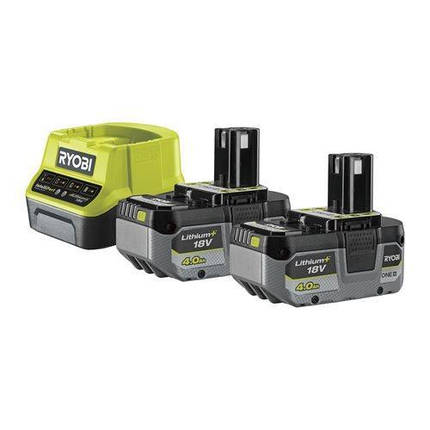 Набір акумулятор + зарядний пристрій RYOBI ONE + RC18120-240X, 18В, 2х4Аг, фото 1