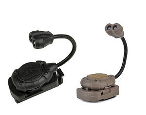 Тактичний ліхтарик на шолом червоний + ІЧ. Чорний