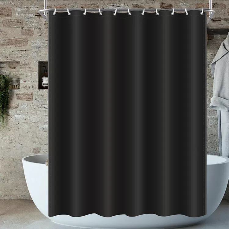 Шторка для ванної кімнати Bathlux 180 x 180 люкс якість, водонепроникна Чорна