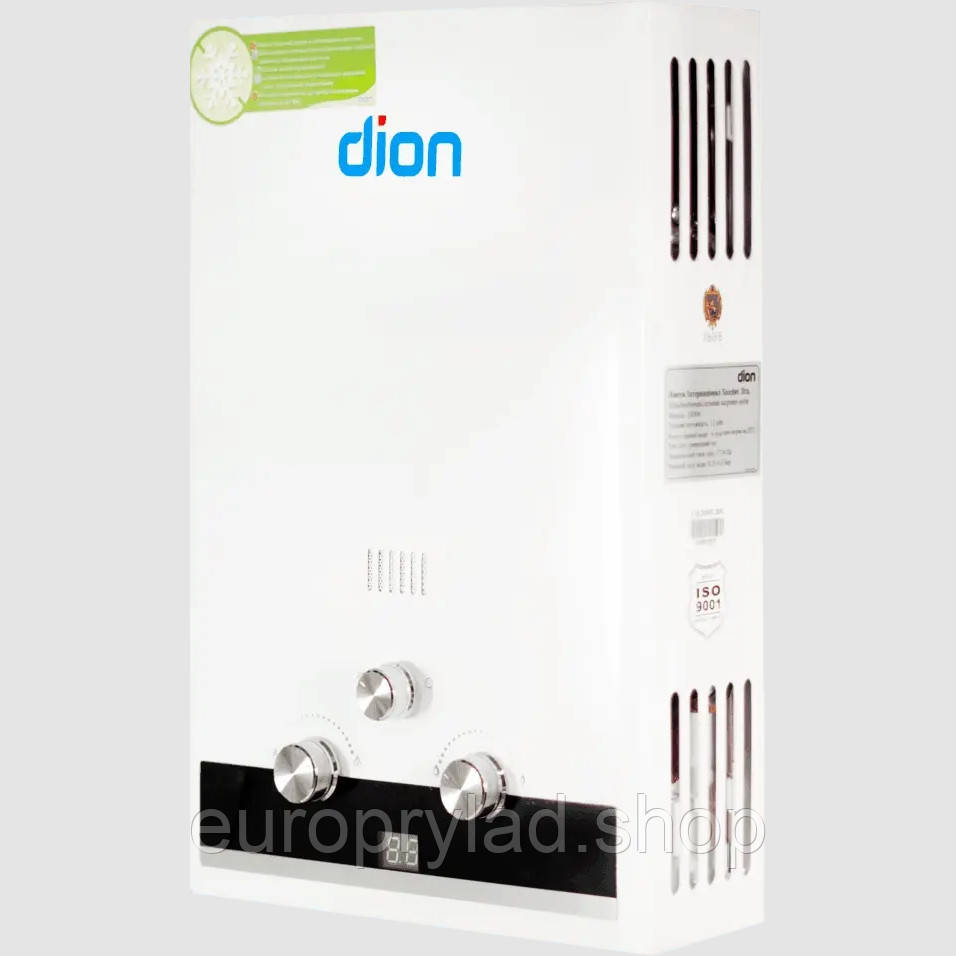 Водонагрівач газовий Dion JSD-12 комфорт димохідний (Газова колонка), фото 1