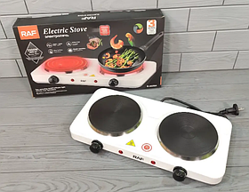 Плита электрическая двухкомфорочная дисковая RAF R8020A с регулировкой мощности