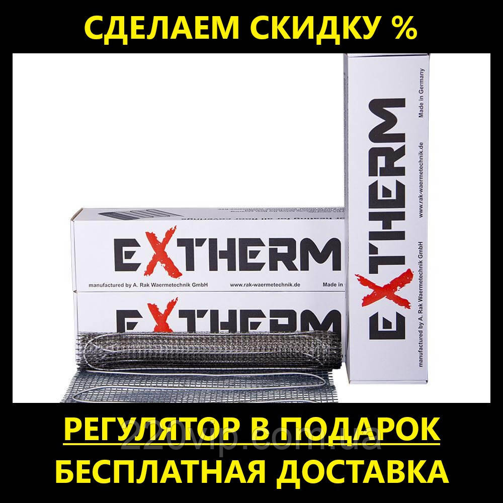 Нагрівальний мат EXTHERM ЕТ ЕСО (9 м2 / 1620 Вт) у плитку, тепла підлога електрична Екстерм, Екстерм